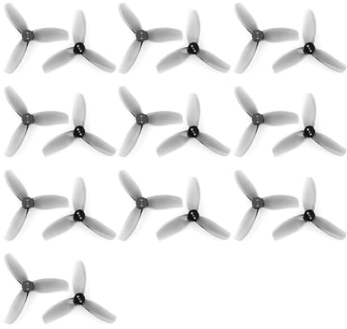 Generisch 8/10Pairs T76 3 Zoll T76MMX3 V2 3-Blatt-PC-Propeller for RC FPV CT30 CineBot gefasste Drohne CineWhoop verwenden(10 Pairs Grey)