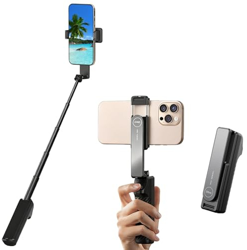 VVNTY Selfie Stick Integrated Extendable Selfie Stick Portable Pocket Monopod for Iphone Android (Black)