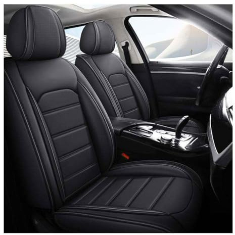 Gaoxianglin Sitzbezüge Auto 5 Stück für BMW iX1 Sitzbezug Auto Set Leder Vordersitze Schonbezug Autositze Rücksitz, Wasserdicht Und Atmungsaktiv Airbags(Black)