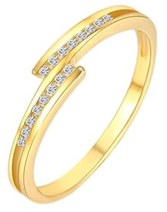 Diamant Ringe, Gold Ring 750 Gold Gr.47 (15.0) Trauringe Echt 18 Karat Gelbgold