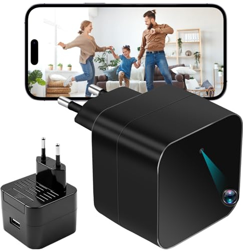 TANGMI Telecamera Spia WiFi 1080P, Rilevamento Movimento | Doppia banda 2.4/5GHz, 100° grandangolo, app Tuya Smart, avvisi istantanei, 2-in1