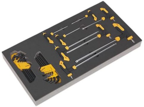 Siegen S01135 26pc T-Handle & Standard Security/TRX-Star* Keys with Tool Tray
