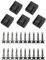 Maxmoral 5PCS PWN Plastic Shell Computer Case Cooling Fan Female Plug Interface 4-pin PC Fan Connector Kit