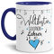 Berufe Tasse - Weltbester Saxophon Lehrer - Geschenk für den weltbesten Musiklehrer, Musikunterricht, Lehrer - Keramik Innen & Henkel Dunkelblau, 300 ml I Saxophon