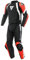 Dainese zweiteiler Lederkombi Avro 4 2PC Motorradanzug Motorradkombi Leathersuit, BLACK-MATT/FLUO-RED/WHIT, 46