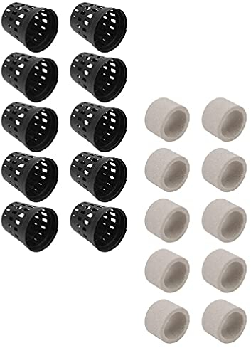 1 Set mit Netz-Bechern für den Garten, Kunststoff, Pflanztopf, Pflanztopf, Pflanzgefäß, für Hydrokultur, Orchidee, Übertöpfe in Weiß, 4,5 cm / 4,2 cm