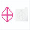 LissieLou Teardrop Bauble Cookie Cutter and Embosser Christmas Icing Stamp Fondant Embosser - Light Pink/Clear