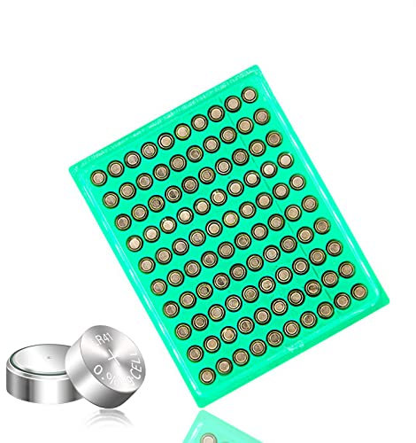 Alkaline Button Cell Batteries LR41 AG3 1.5V Coin Cell Battery 384 SR41 SR741 for Watches Toys Calculators 100-Pack