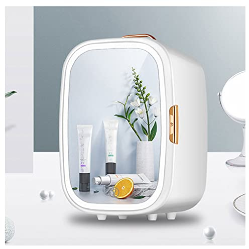 Yadlan Mini Frigo per Trucco, 20 Litri 12V/220V Portatile Cosmetico Frigorifero con Funzionamento di Raffreddamento e Riscaldamento, Rumore Basso, per Camere da Letto, Ufficio, Casa