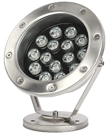 WZYJLyds Unterwasser-Teichscheinwerfer Niederspannungs-Brunnenbeleuchtung LED 12V Wasserdicht IP68 Rostfreier Stahl Unterwasserbeleuchtung für Pool, Springbrunnen, Teich(Kaltes Weiß,15W)