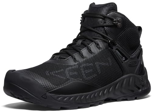 KEEN Herren NXIS Evo Mid Waterproof Wanderstiefel, Triple Black, 48 EU