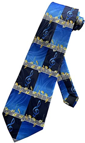 Steven Harris Herren Musiknoten G Notenschlüssel Symbole Band Konzertdarstellerin Krawatte | Marineblau | Krawatte, Schwarz, Einheitsgröße
