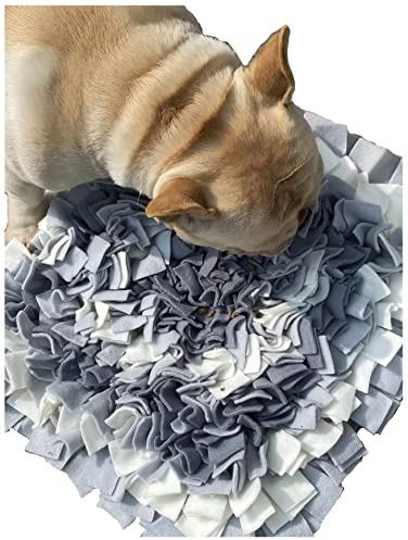 Hellgrau, quadratisch, 50 x 50 cm, robust, leicht zu reinigen, langsam Fütterungsmatte für Hunde, Futtermatte, Schnüffelmatte für Hunde
