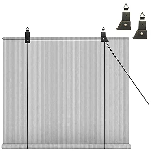 Seitenzugrollo - Sichtschutz Rollo Grün, 90% UV-Schutz, Hebevorrichtung, Sonnenschutz Rollenfarbtöne, Luftig Und Atmungsaktiv, Mit Montagezubehör, Innen/Außen/Garten/Fenster, Schattierungsnetz