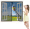 Magnet Fliegengitter Fenster Insektenschutz, 85x200 cm Insektenschutz für BalkonFenster, Klebemontage Ohne Bohren, Fliegengitter Magnetvorhang für Fenster, Schwarz P