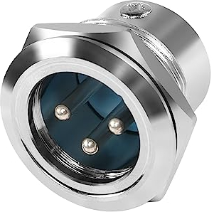 QIANRENON Adaptateur XLR - Montage fixe - 3 broches XLR mâle vers bornes soudées - Connecteur rond XLR - Connecteur XLR - Prise audio encastrable - Pour transmission de signal d'appareils