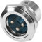 QIANRENON XLR Threaded Fixing Solder Adapter 3Pin XLR Male to Solder Terminal Round Connector XLR Soldered Audio Mount Socket, for Signal Transmission of Audio/Lighting (DMX) Equipment, Silver