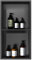 KINKIBOS Wall Recess Shower 304 Stainless Steel, No Tiles Required, Embedded Shower Niche 60 x 30 x 10 cm, Shower Niche Double Shelf Storage for Bathroom, Anthracite Black