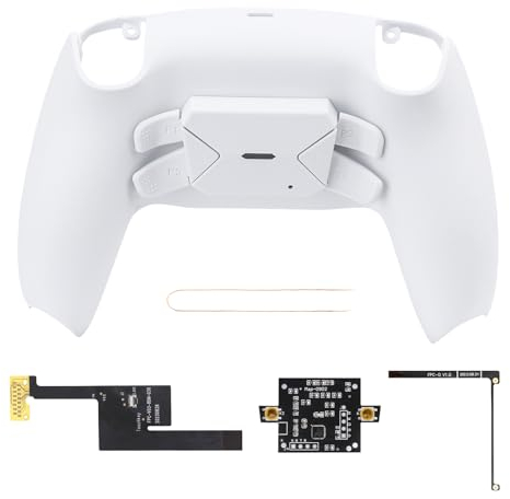 Programmable Remap Black Back Paddles Kit for PS5 Controller BDM 030&BDM 040&BDM 050, 4 Upgrade Back Button Attachment for PS5 Controller