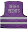 Gegen rechts Demo Warnweste BZW. Signalweste mit reflektierendem Aufdruck - Größe L/XL, Lila