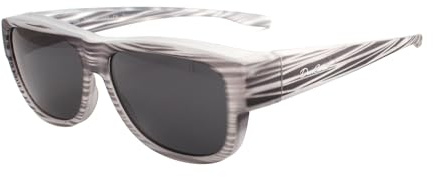 DanCarol DC-POL-2043-C4-GRAU -Die Überbrille, ideal für Brillenträger die auf Ihre normale Sehhilfe -Für Schmales Gesicht