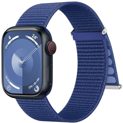 Higgs Bracelet Tissé Nylon Compatible avec Bracelets Apple Watch 40mm 38/41mm 44mm 42/45mm 46mm 49mm Ultra 3/2/1 Homme Femme, Elastique Sport Loop Nylon pour iWatch Serie 11/10/9/8/7/6/5/4/3/2/1/SE