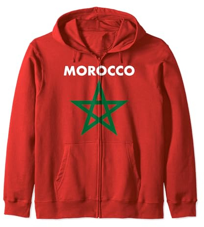 Marokko Trikot, Flagge Tee von Marokko für Damen & Herren Marokko Kapuzenjacke