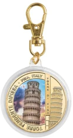 REIWAN Gedenkmünze „Der Schiefe Turm Von Pisa“, Vergoldete Gedenkmünze, Italienisches Wahrzeichen, Herausforderungsmünze, Sammlermünze