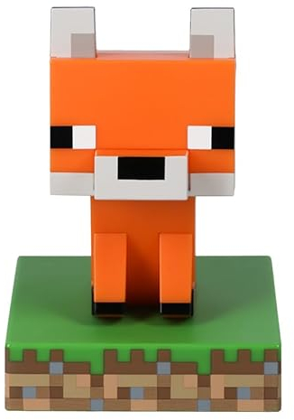 Minecraft Paladone Offiziell lizenziertes Fuchs freistehendes Schreibtischlicht, Spielzimmer-Dekor und Merchandise für Jungen und Mädchen, Nachtlicht Geschenk Zubehör für Spielzimmer und Schlafzimmer