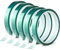 5 Rollen 108 Fuß Hitzebeständig Klebeband,Hitzebeständiges Klebeband,Polyimid 5/8/10/12/15mm zum Maskieren,Übertragen,Sublimieren,3D-Drucken, DIY Handwerk (Grün)