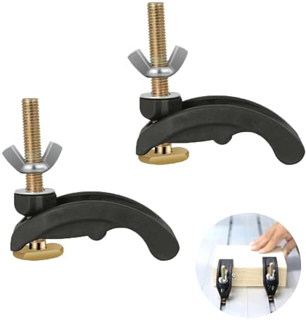 2 Stück T Schienenklemm Set,T Nuten Klemme,T-Track Halteklemmen,M8 Stabil und Flexibel Niederhalter,Niederhalter T-Nut,T Nut Schiene Schnellspannklemmen,für Werkzeug zur Holzbearbeitung