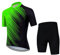 Herren Fahrradtrikot Radtrikot Herren Atmungsaktives Sommer Kurzarm-Bike-Shirt Und Radhose Gepolsterte Shorts,MTB Fahrrad Anzug,Fahrradbekleidung Set Für Mountainbikes (Grün-2,M)