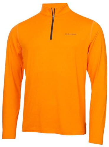 Calvin Klein Mens Newport Half Zip Sweater - Sunflower Marl - M