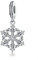 Lkwidi Donna Ciondolo Dangle fiocchi di neve Argento 925 Colgantes con Zirconia cubica per Charm Bracciale
