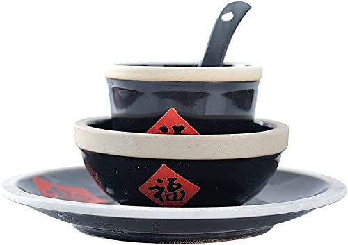 Juegos de Vajillas de Porcelana Juegos de Platos y Cuencos Juegos de Vajillas, Cuencos y Platos Cuadrados de Porcelana para Carne | Juego de cena combinado de cerámica artesanal esmaltada de 22 piezas