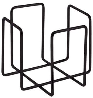 Paluplus Portatovaglioli in Metallo, Misura 12x12 cm Dispenser per tovaglioli da cocktail, Resistente ai graffi, Ideale per Cucina, Bar e Ristorante -666F (Nero)