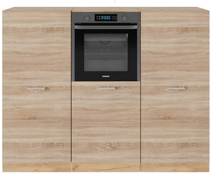 Vicco Küchenblock R-Line, Sonoma/Goldkraft Eiche, 180 cm ohne Arbeitsplatte