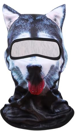 Katzen Skimaske, Winddichte Skimasken, Lustige Sturmhaube Mit Ohren, Tierski -Maske zum Wanderfahren