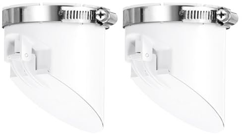 QUARKZMAN 2 Pezzi PVC Antiritorno per Fognatura, Nucleo Anti-Odore per Tubo Orizzontale 75mm/3 Pollici OD in Serbatoi di Scarico, Bianco