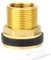 GASHER 1 Stück Messing 1-1/2 Female 2 Male BSP Bulkhead Tank Connector Adapter Fitting mit Gummiring