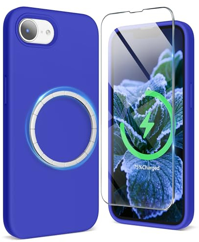 SURPHY Magnetic Design for iPhone 17e Case/iPhone 16e Case, Liquid Silicone Shockproof Gel Rubber Phone Case for iPhone 17e 6.1 inch 2026, Ultramarine