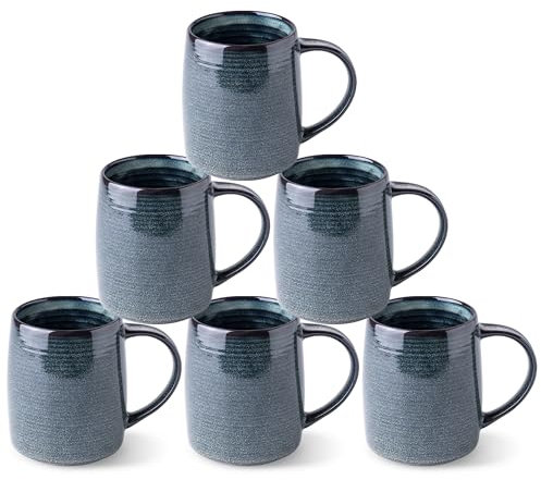 GBHOME Large Coffee Mugs Set of 6, 18oz (500ml) Handmade Ceramic Mugs with Gradient Colours – Ideal for Lattes, Tea, Beer & Hot Chocolate | Dishwasher & Microwave Safe