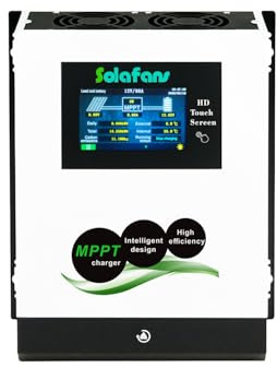 SOLAFANS 96V 90A MPPT Controller, 4,3 HD-Touchscreen, 9920 W, PV DC180V, 48V/60V/72V/84V/96V, Reaktivierung leerer Batterien, mehrsprachig, Bluetooth