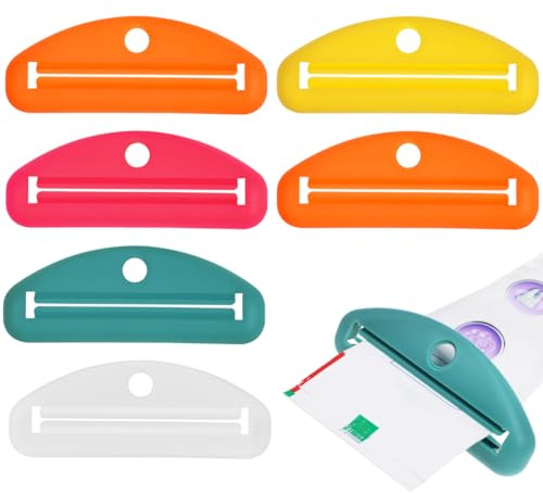 FRCOLOR 6pcs Toothpaste Tube Squeezer Waken Face Wash Sauce Tube Squeezer Dispenser Squeezing Tool for Boys and Girls
