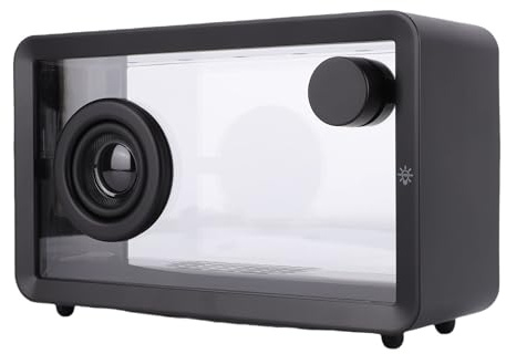 Asixxsix Altavoz Transparente, Diseño único Transparente con Iluminación RGB Dinámica y Sonido Envolvente, 5.1, Tiempo de Reproducción de 12 Horas