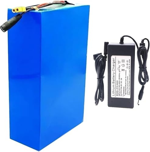 48V 40Ah 13S8P E-Bike Lithium Ion Battery Pack with Charger Built-in BMS Protection Ideal for 200-1600W Electric Bicycle Moto