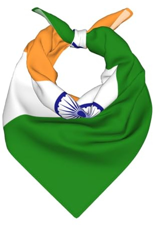 MROWYC Indian Flag Bandana, Polyester, Casual, 55x55cm, Unisex Adult, Cartoon Pattern