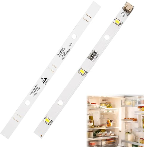 2PCS LED Fridge Light Strip, 16cm×1cm Refrigerator Replacement Light Bar | Compatible with RONGSHENG/HISENSE, Cool White 12V LED Strip Light for E349766 MDDZ-162A 1629348 1529227