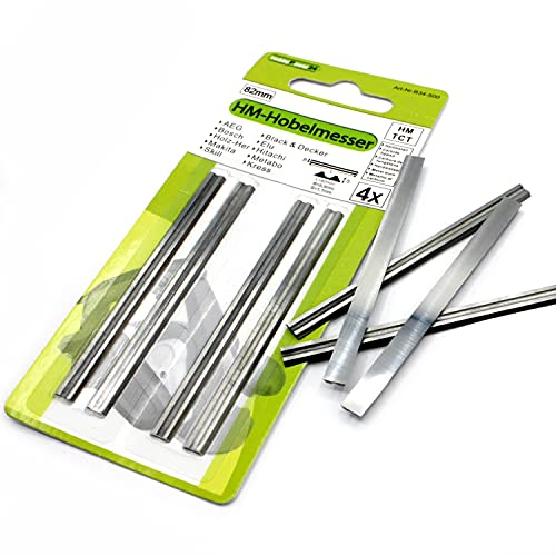 4 pezzi Lame HM/lama per pialla 82 mm per pialla elettrica Pialletto Bosch PHO 15 – 82/Pho 2 – 82/Pho 2000