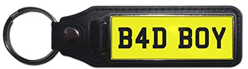 BAD BOY - UK Medallion Number Plate Key Ring